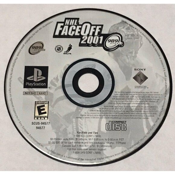 PS1: NHL Face Off 2001, PlayStation 1 - Picture 1 of 1